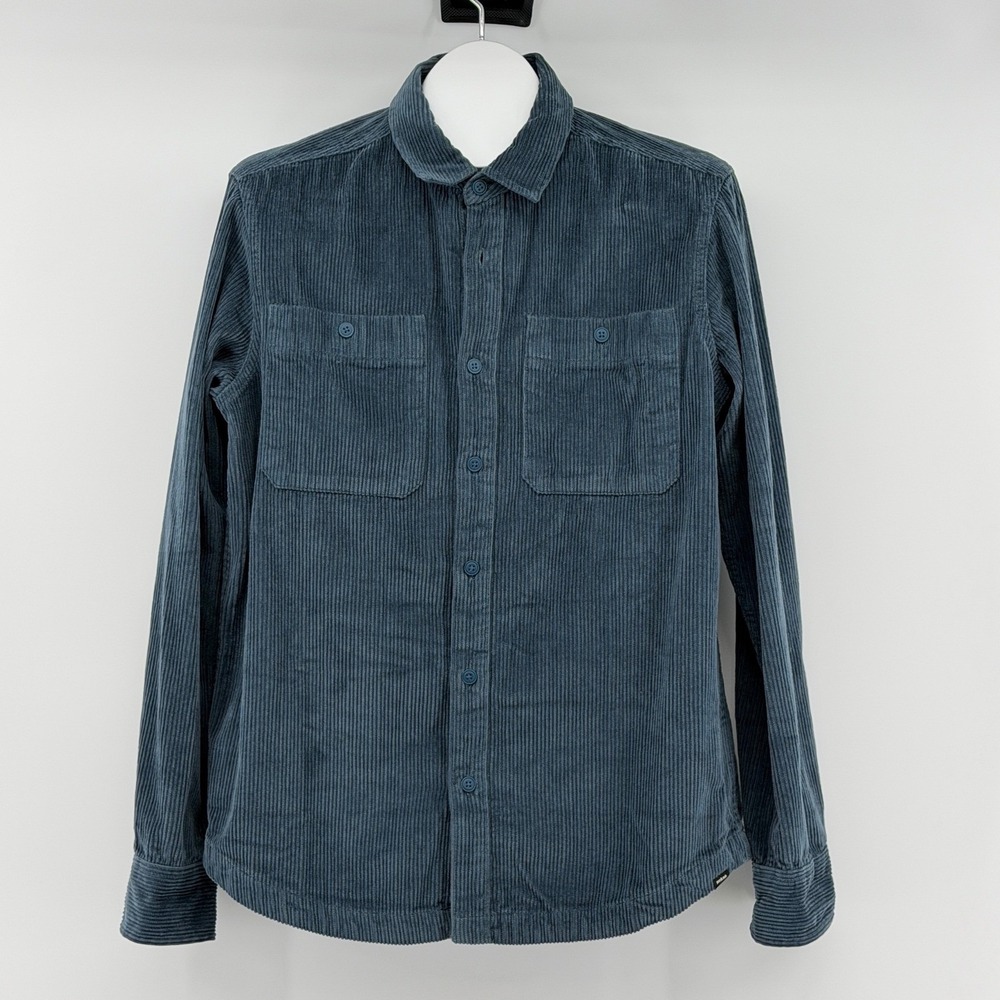 PrAna Corduroy Shirt Mens S Organic Cotton Long Sleeve Button Up